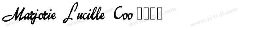 Marjorie Lucille Coo字体转换